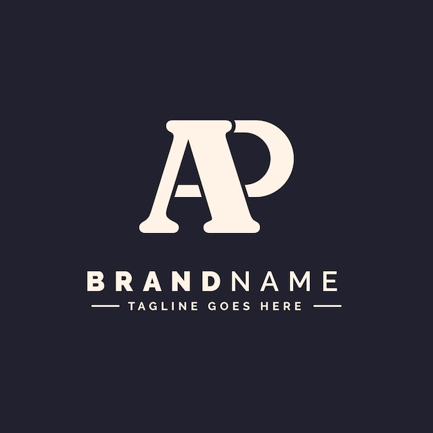 Free Vector ap monogram logo template