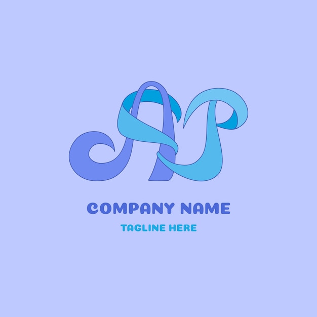 Ap monogram logo template