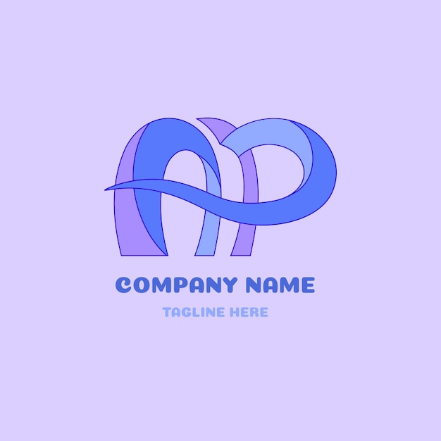 Free vector ap monogram logo template