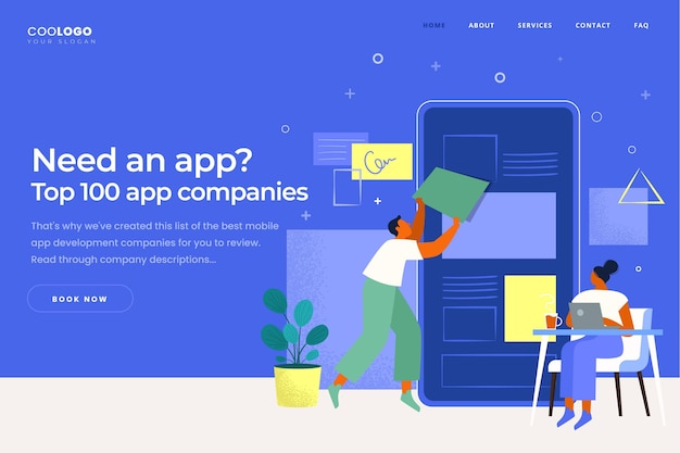 App development - landing page