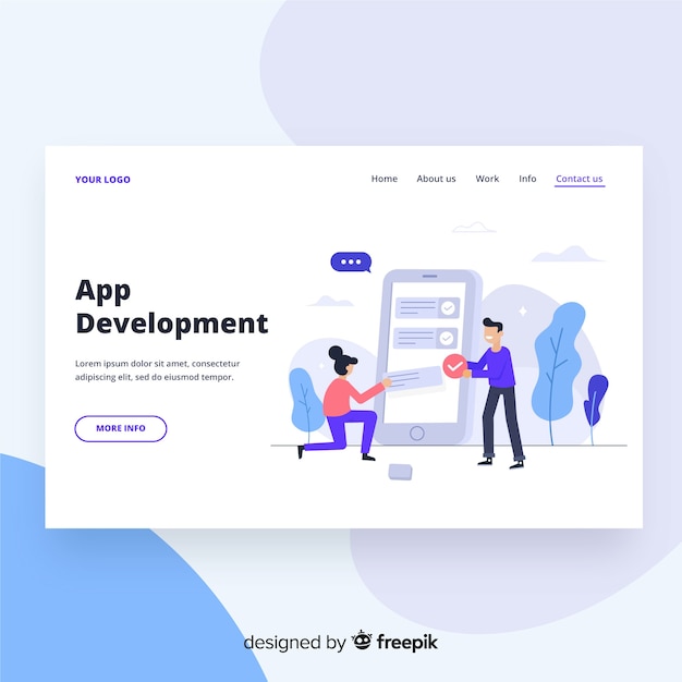 App development landing page