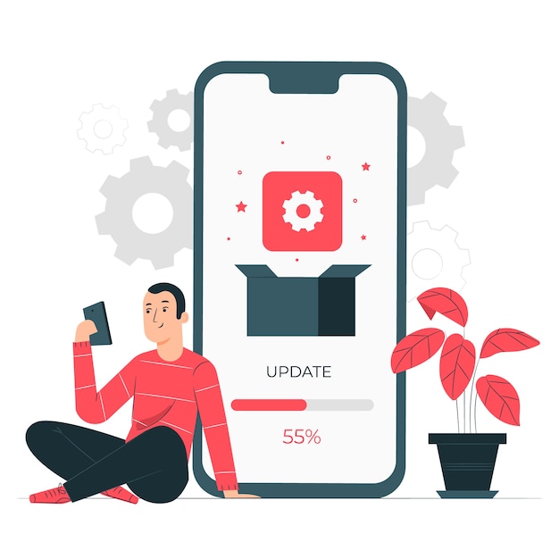 App installation illustration concept