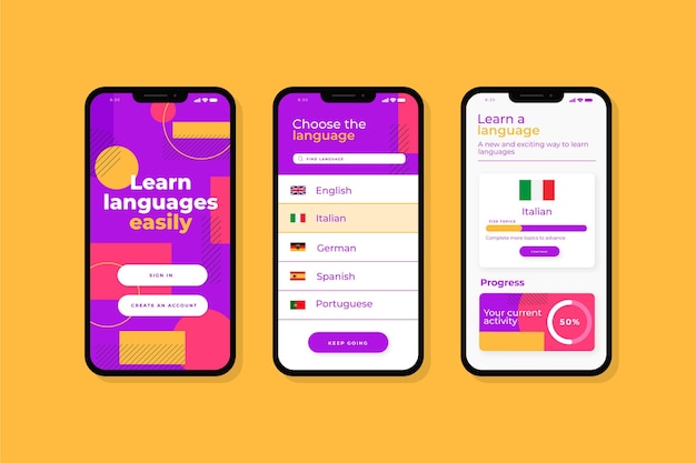 App to learn languages