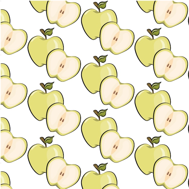 Free Vector apple pattern background