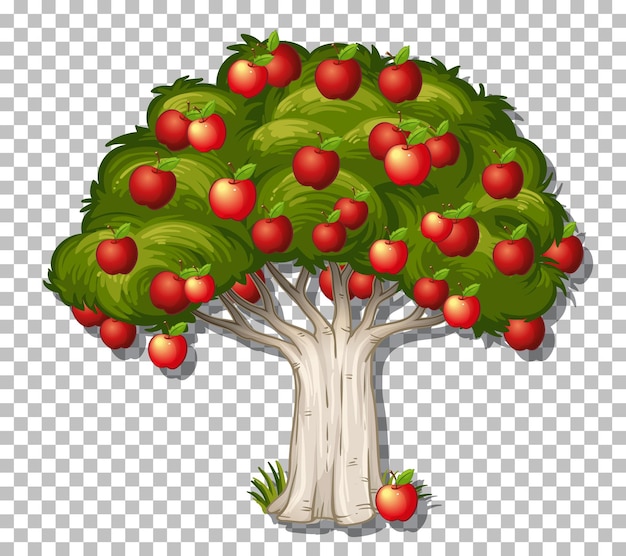 Apple tree on transparent background