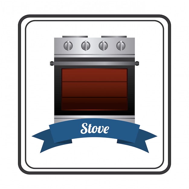 Free Vector appliances over white  background