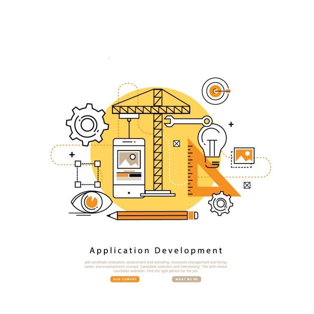 Free vector application development background