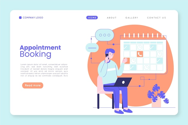 Appointment booking landing page template