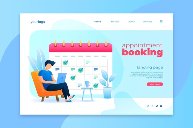 Appointment booking - landing page