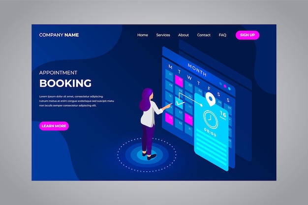 Appointment booking - landing page