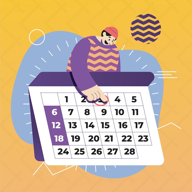 Free Vector appointment booking with calendar