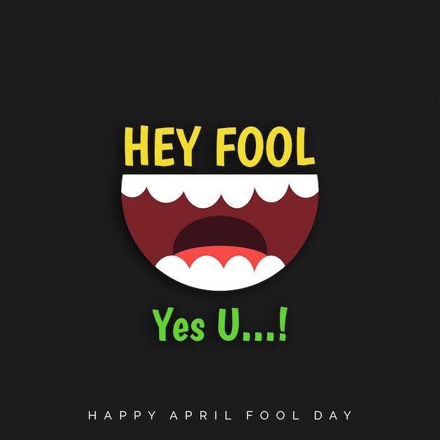 Free Vector april fool's day, funny black background