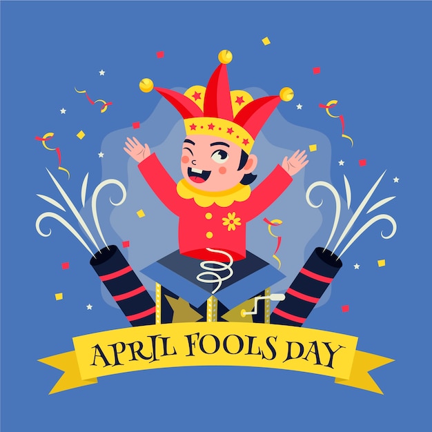 Free vector april fool's day hand drawn illustration