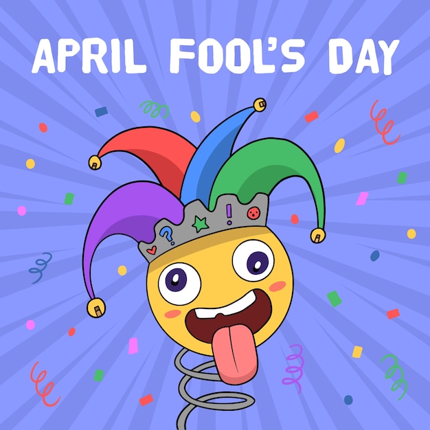 Free Vector april fools day drawing theme