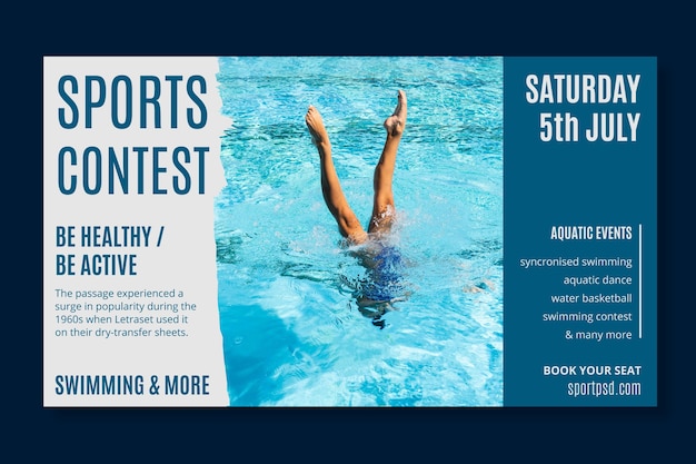 Free Vector aquatic sports banner template