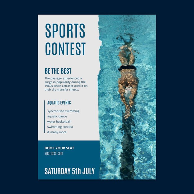 Aquatic sports poster template