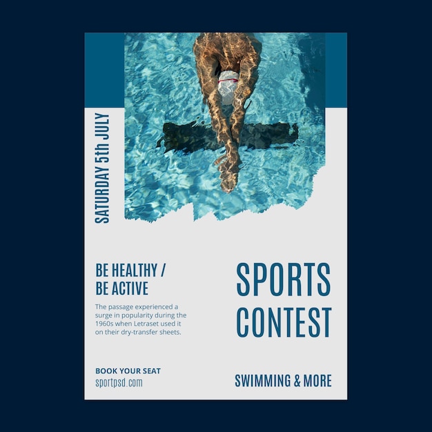 Aquatic sports poster template