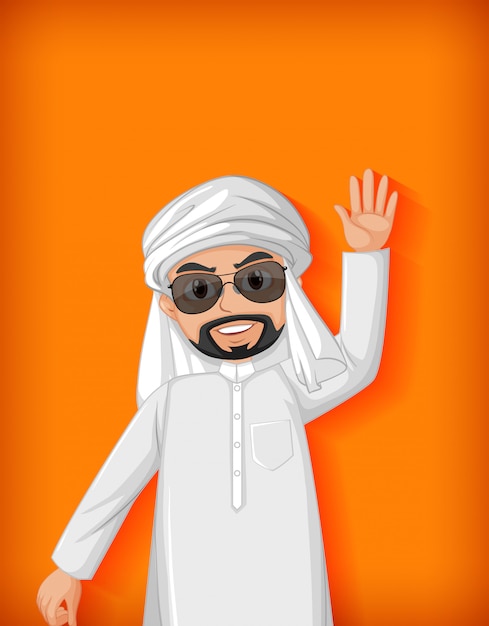 Free Vector arab man cartoon character