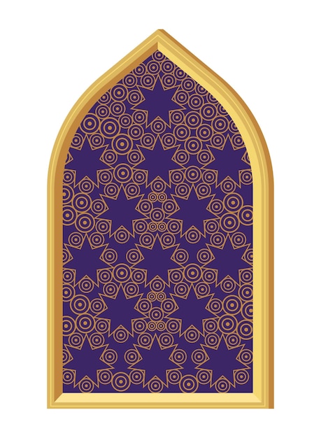 Free vector arab window with stars