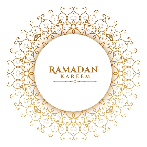 Arabic mandala style islamic ramadan kareem