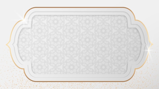 Free vector arabic pattern in a shiny gold frame