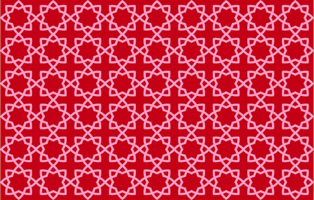 Arabic pattern style with red background