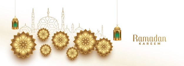 Free Vector arabic ramadan kareem islamic eid festival banner design