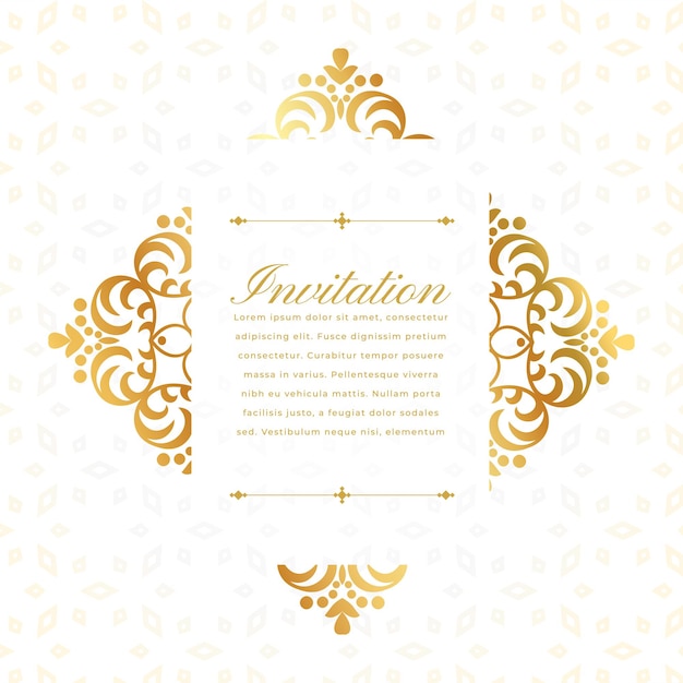 Free Vector arabic style golden floral background for creating greeting card