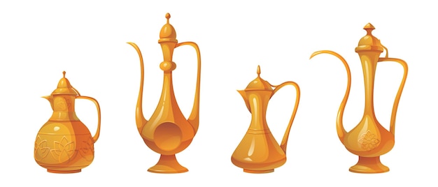 Arabic tea or coffee pot with traditional ornament