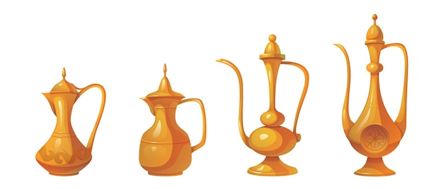 Arabic tea or coffee pot with traditional ornament