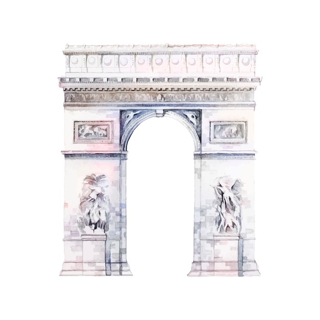 Arc de Triomphe in Paris vector