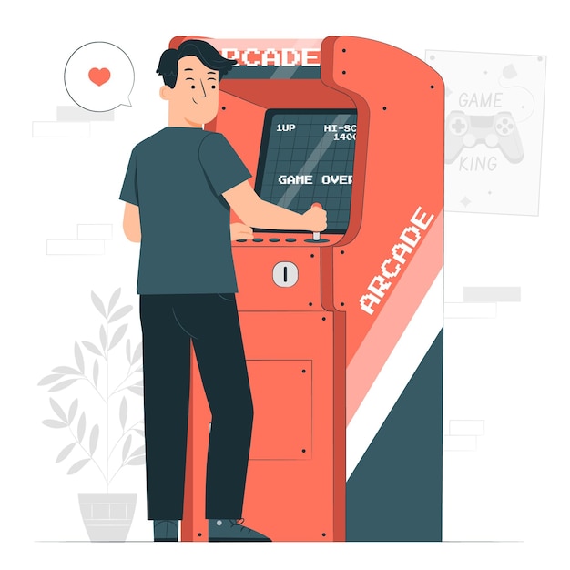 Arcade machine concept illustration