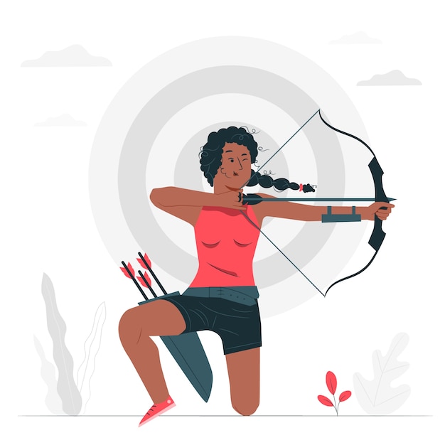 Free Vector archery concept illustration