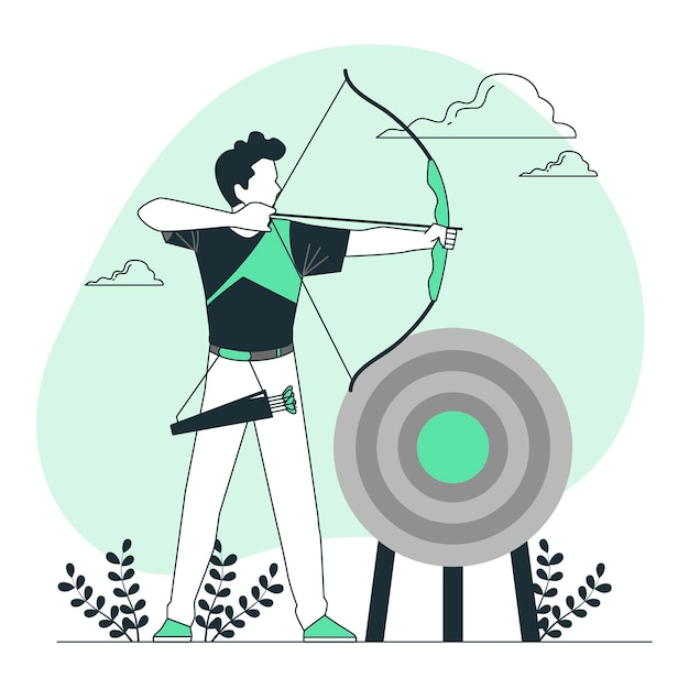 Free Vector archery concept illustration