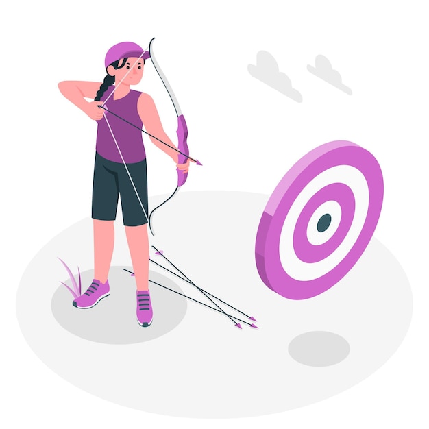 Free Vector archery concept illustration