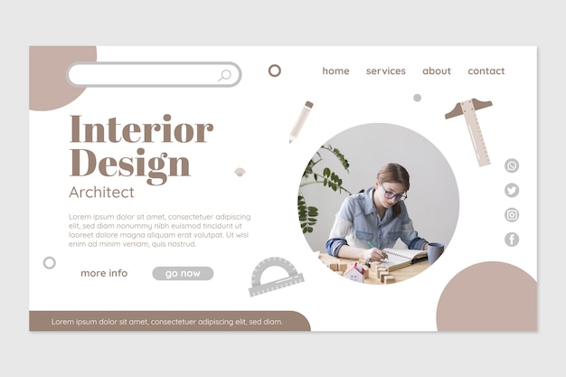 Architect landing page template design