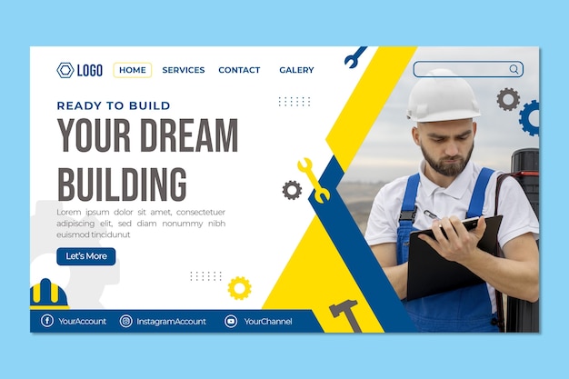 Architect landing page template design