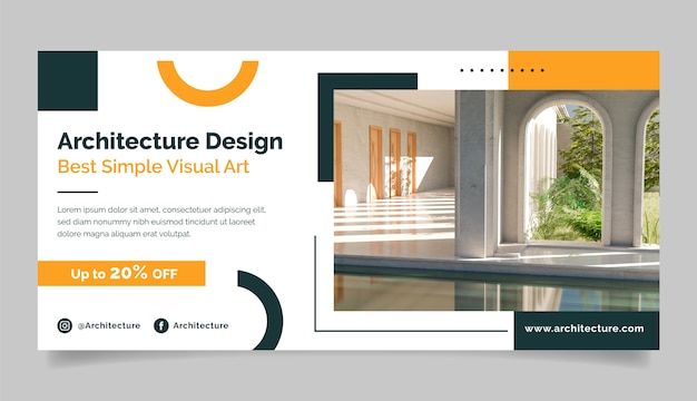 Architect sale banner template design