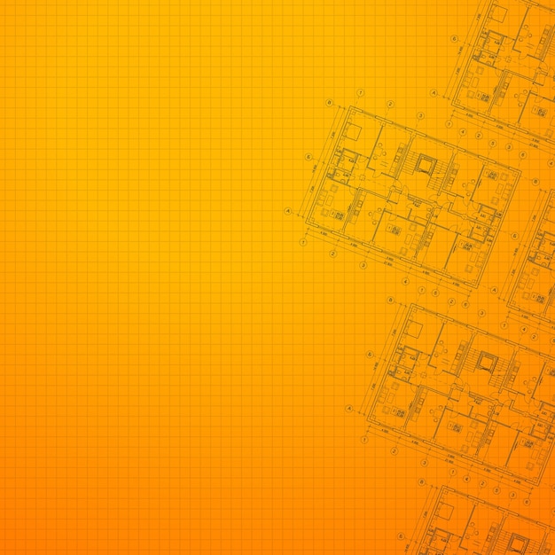 Architectural orange background Vector illustration eps10 contains transparencies gradients and effects