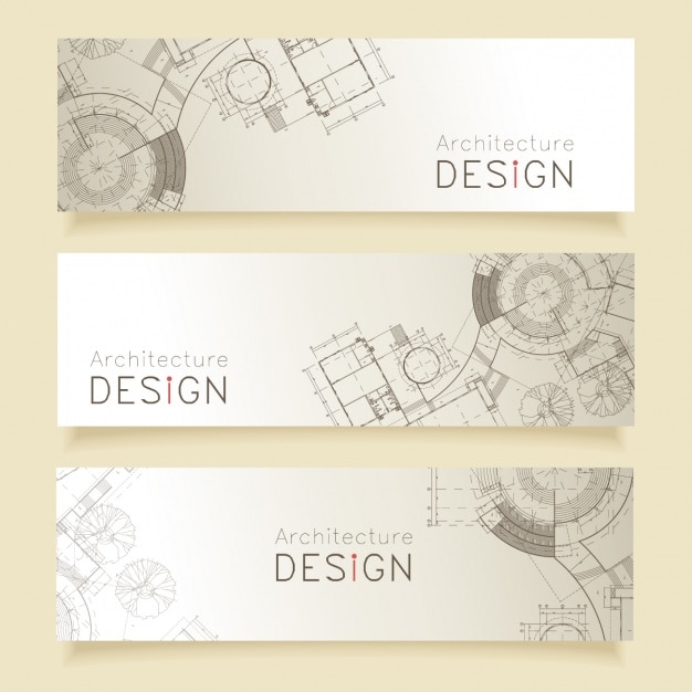 Free Vector architecture banners design