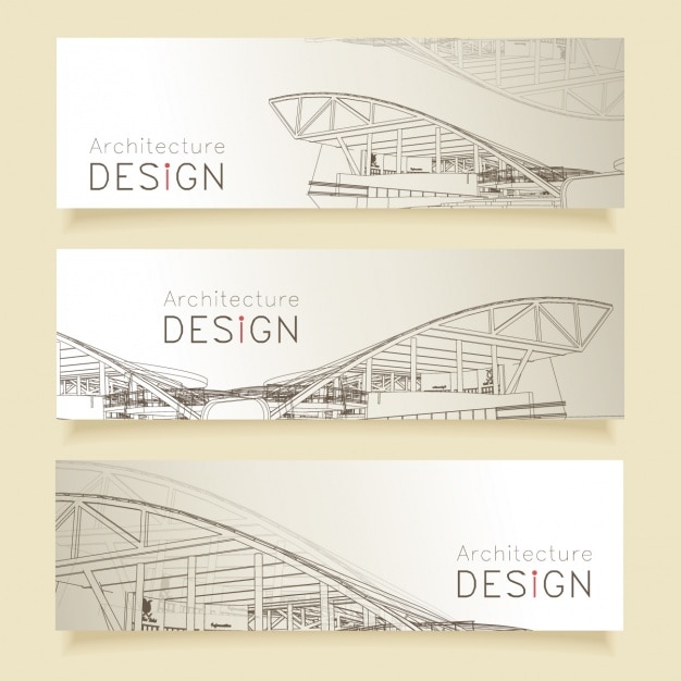 Free Vector architecture banners design