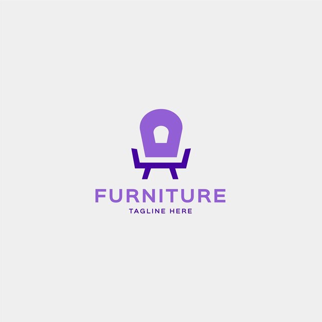 Armchair shape logo for furniture company