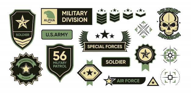 Army badges set