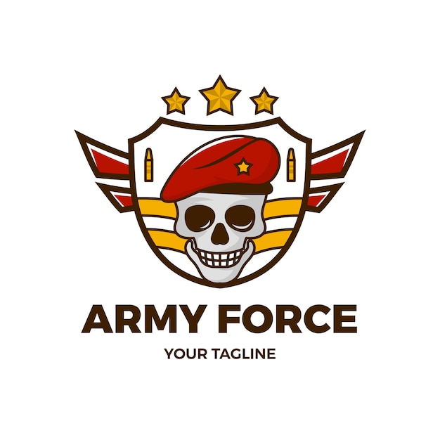 Free Vector army logo template design