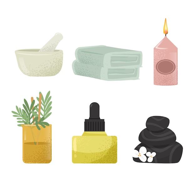 Free Vector aromatherapy element pack