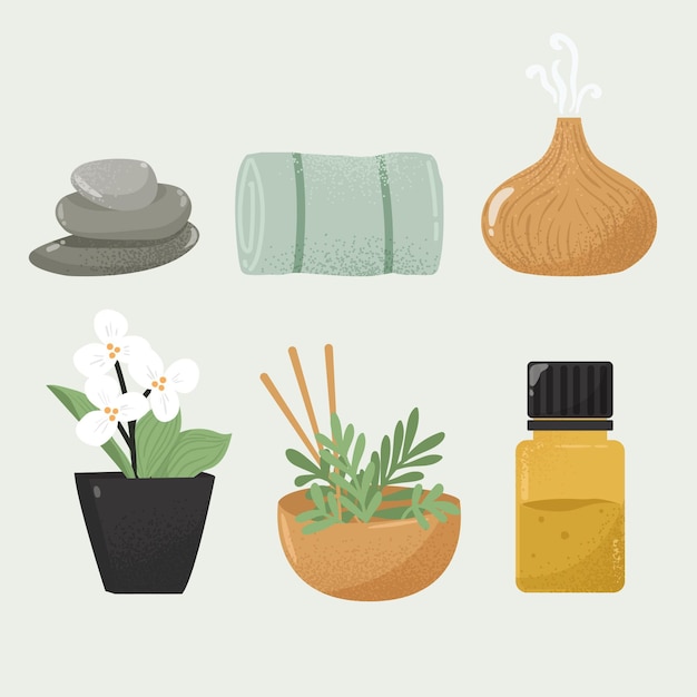 Free Vector aromatherapy element set