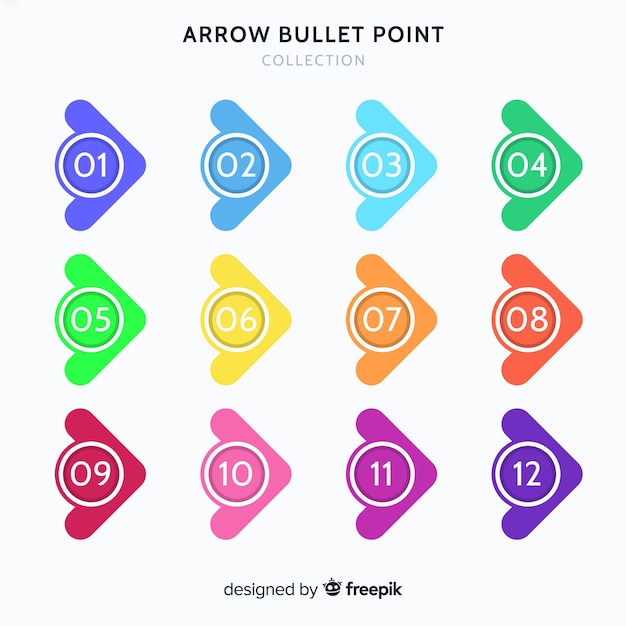 Arrow bullet point collection