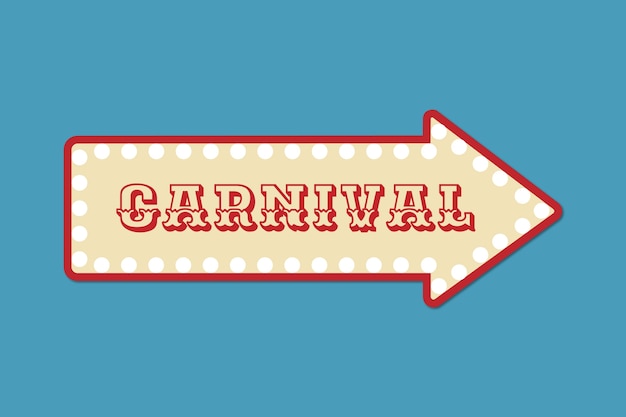 Arrow carnival sign template