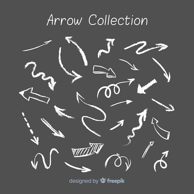 Arrow collection in chalk style