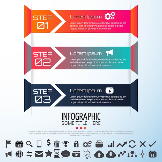 Free vector arrow infographics design template